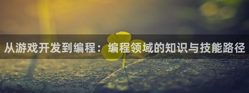 沐鸣娱乐2官网网址：从游戏开发到编程：编程领域的知识与技能路径